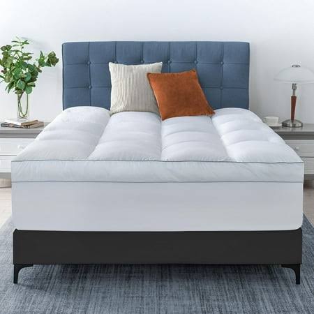 1ea74b9ac01fc472d6f2a06bb0ff0707077390ea2932b851d1444f2f93eb77c4.jpg Queen Rose Queen Mattress Topper, Extra Thick Cooling Mattress Pad Cover, 400 TC Cotton Pillow Top Protector, 8-21 inch Deep Pocket, Soft Spiral Fiber - Image 1