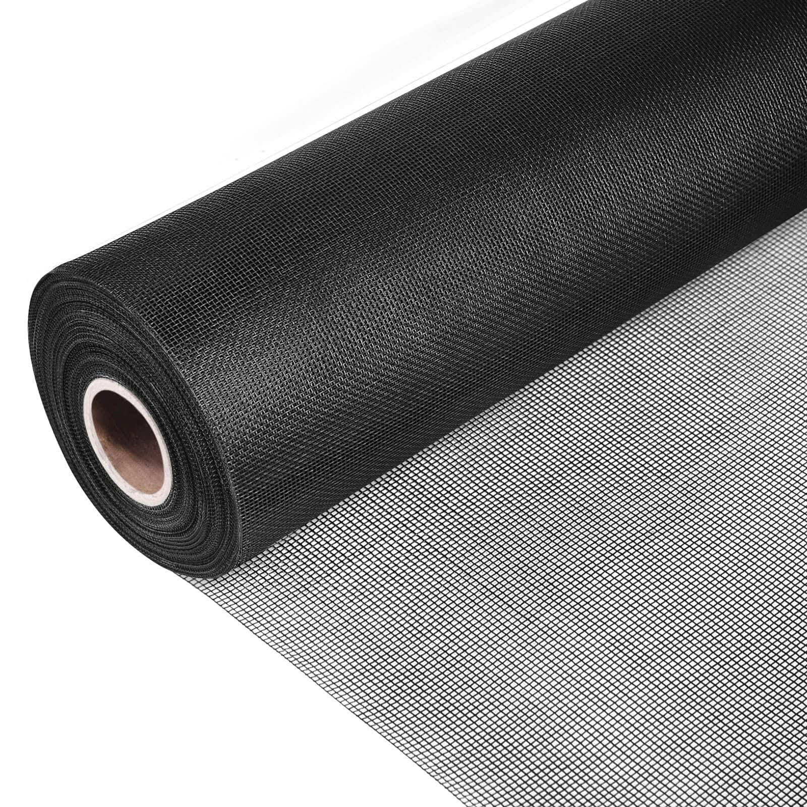 1eb10d30f14d0d8b29b2d90f63144d4abf8a2fbf79cae7ceb1320a84d3cb9858-1.jpg Pololo Fiberglass Screen Roll High Visibility and Durable Screen Easy to DIY Repair or Rescreen Window and Door Screen (36 x 100 Black) - Image 1