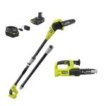 Ryobi P20310 One+ 18V 8 in. Cordless Battery Pole Saw and 8 in. Pruning Saw Combo Kit with 2.0 Ah Battery and Charger