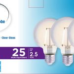 Great Value LED Light Bulb G25 25W Daylight 3 Pack, Clear