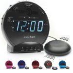 Sonic Alert Sonic Blast Projection Dual Alarm Clock with Bluetooth Speaker