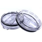 2 Replacement Lids for 30oz Stainless Steel Tumbler Travel Cup - Fits of Inner Diameter 3.58 inch Yeti Rambler and Others (Transparent)