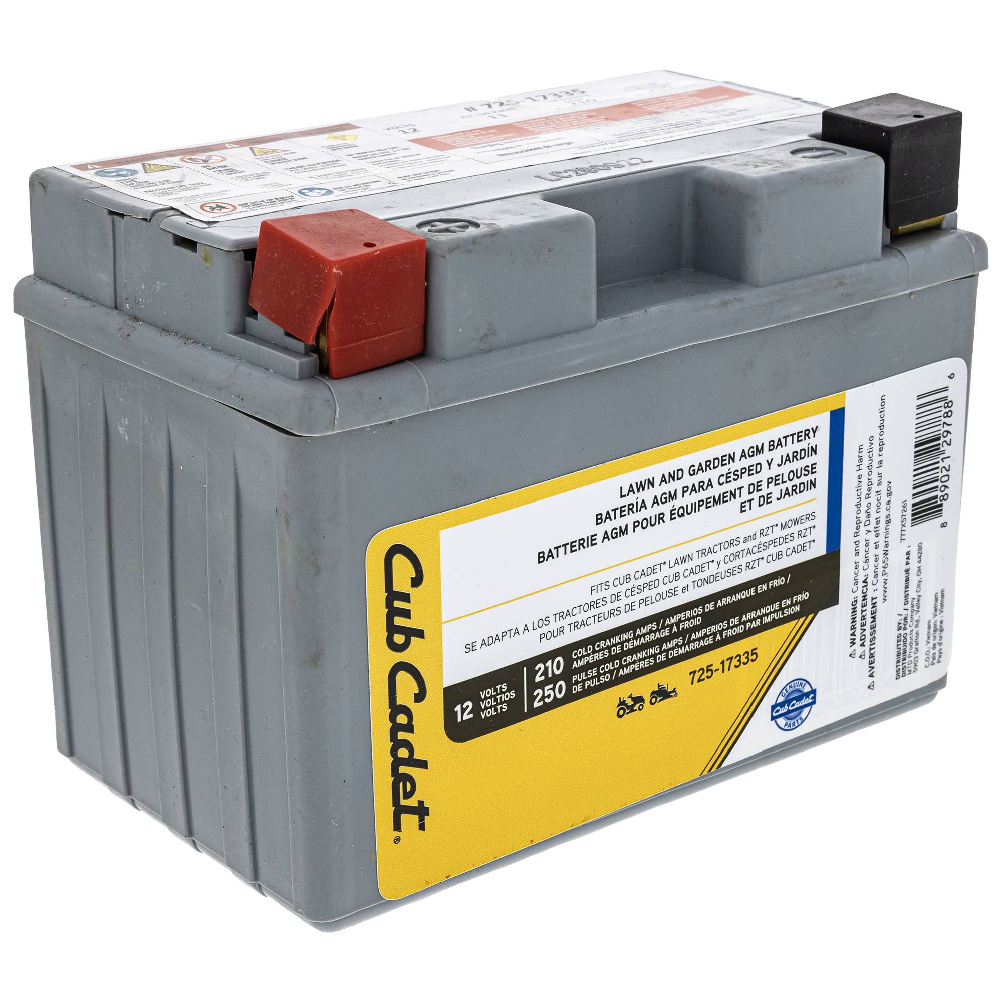 1f2c344b3be2b65de085d97af5b11555457a6cea62222b8338d837715d53e7b4.jpg Cub Cadet 725p17335 Battery 210CCA 11AHR 50 42 ZTXS6 ZTXS5 ZTXS4 Ztx6 - Image 1