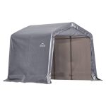 Shelter Logic Peak Style Storage Shed, 8' �G 8' �G 8', Gray