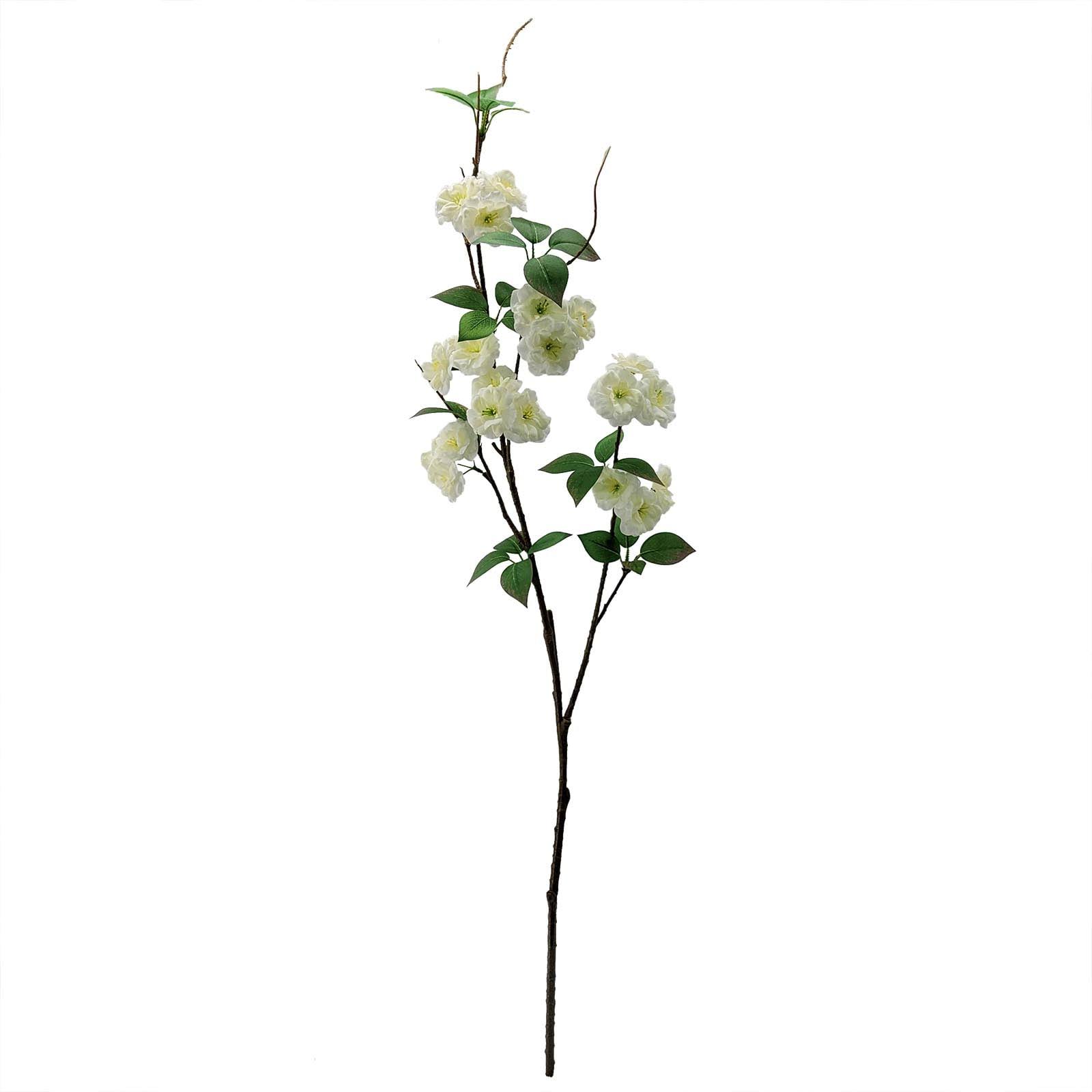 1f557aca45f6f3aa3669c2922bd48dd8d860fa6163bfc72891c07c442345252b.jpg Mainstays 50 Artificial Flower Cherry Blossom Stem - White - 1 Each - Image 1
