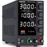 Wanptek DC Power Supply Variable, Adjustable Switching Regulated Power Supply (30 V 0-10a) with Encoder Coarse & Fine Adjustments Knob, Bench Power