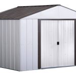 Arrow 10-ft x 8-ft High Point Galvanized Steel Storage Shed in Off-White | LW108