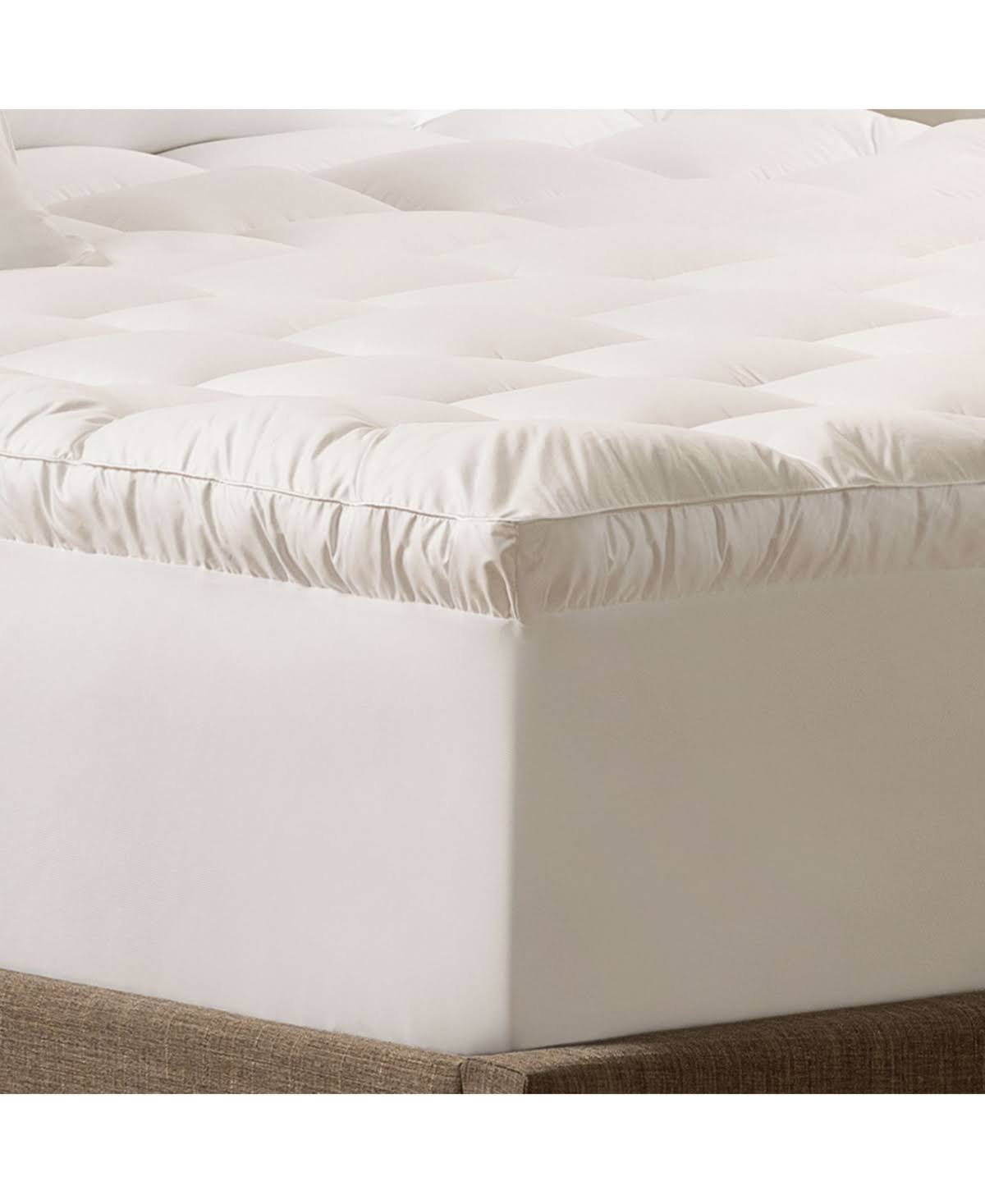 1f7c9a0ca37e5b739ca530d9d990563d7d03ac501c58c62e5b2f4b548f7cc7e7.jpg Serta Down Illusion Pillowtop Full Mattress Topper White - Image 1