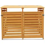 3 ft. x 4.9 ft. x 4 ft. Wooden Trash and Recyclables Bin Storage Shed