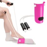 Kekoy Sock Aid Device for Seniors, Sock Aid with Foam Handles, Sock Helper Easy on Easy Off, Sock Aid Pull On, Rose Red, Size: One Size
