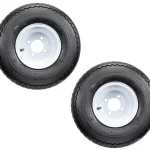 2 - Pk Ecustomrim 90002 Golf Cart Tires on Rims 18X8.50 - 8 18 x 8.50 x White 4 Lug