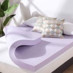 Mellow 4 inch Ventilated Memory Foam Mattress Topper, Soothing Lavender Infusion, CertiPUR-US Certified, Short Queen