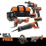 18V Brushless Cordless 4 - Tool Combo Kit W/ 18V Brushless 7 - 1/4 In. Circular Saw, 18V Brushless 4 - 1/2 In. Angle Grinder