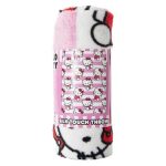 Hello Kitty Silk Touch Pink White Stripe Throw Blanket - 40in. x 50in.