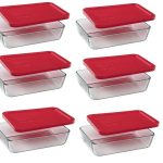 Pyrex 3cup Rectangle Food Storage Container Value Pack of 6 Containers