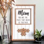 You Are The Piece That Holds US Together Puzzles Pieces Name Sign Personalised Mother's Day Gift