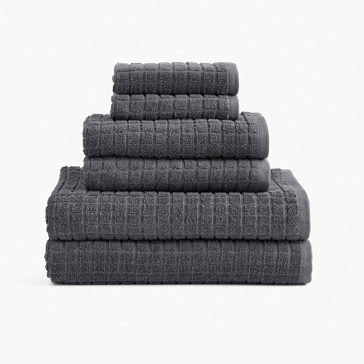 208c6983eab904bb9bcec79064ca4f6c567ab09e2276a62ae3c29436afad9bf9.jpg Cotton & Hemp Towel in Smoke by Under The Canopy - Image 1