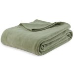 Berkshire Blanket Microfleece King Size Bed Blanket Dark Sage Green,Lightweight Soft Breathable Plush Micro Fleece Blanket for Bed Couch Sofa,90x108