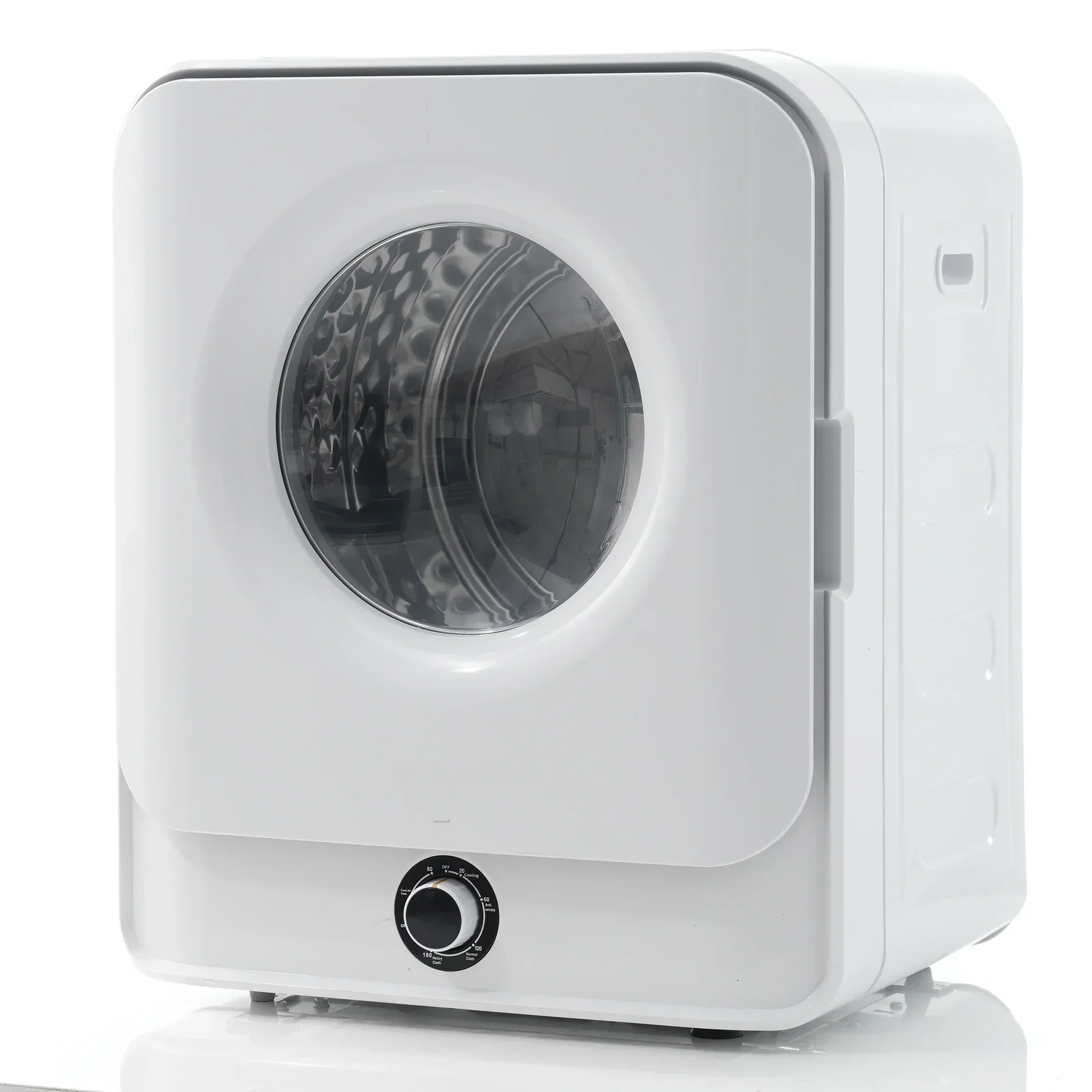 20a37c90800e26f1ec25439b5b62b4ac74fbbb0b7089f386874ab516f8ce6cab.webp 1.95 Cu.ft Front Load Clothes Dryer, Portable Compact Dryer 830W, 5 Drying Modes, Stainless Steel Drum, with Overheat Protection, Dust Removal, Deodorization and Lint Removal Functions, White - Image 1