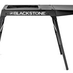 Universal Griddle Stand with Adjustable Leg and Side Shelf - Made to fit 17¡± or 22¡± Propane Table Top Griddle ¨C Perfect Take Along Grill Accessories for Outdoor Cooking and Camping (Black)