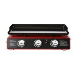 Royal Gourmet PD1301R 24-Inch 3-Burner Portable Table Top GAS Grill Griddle, Red
