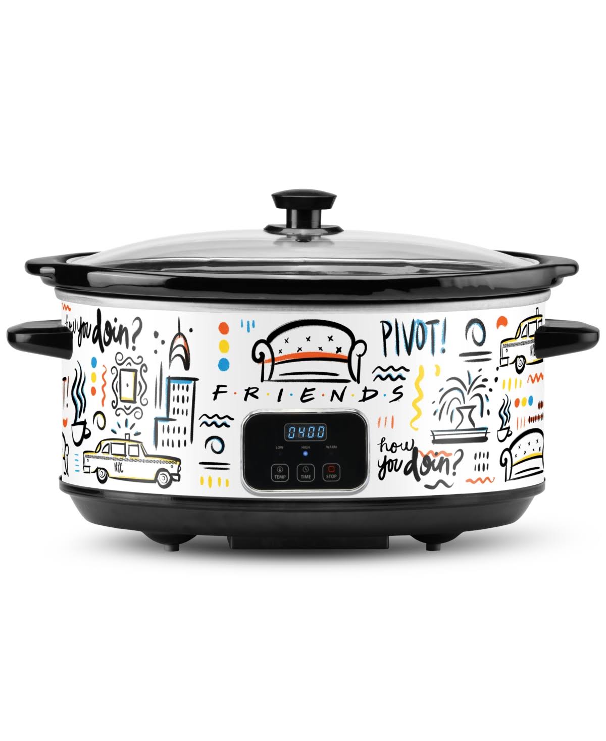 20b9f5c1bf536b65ded85b90da8559eff549c46a342b80ecb2b442bfd6cbe416.jpg Friends 7 Qt. White Digital Slow Cooker - Image 1