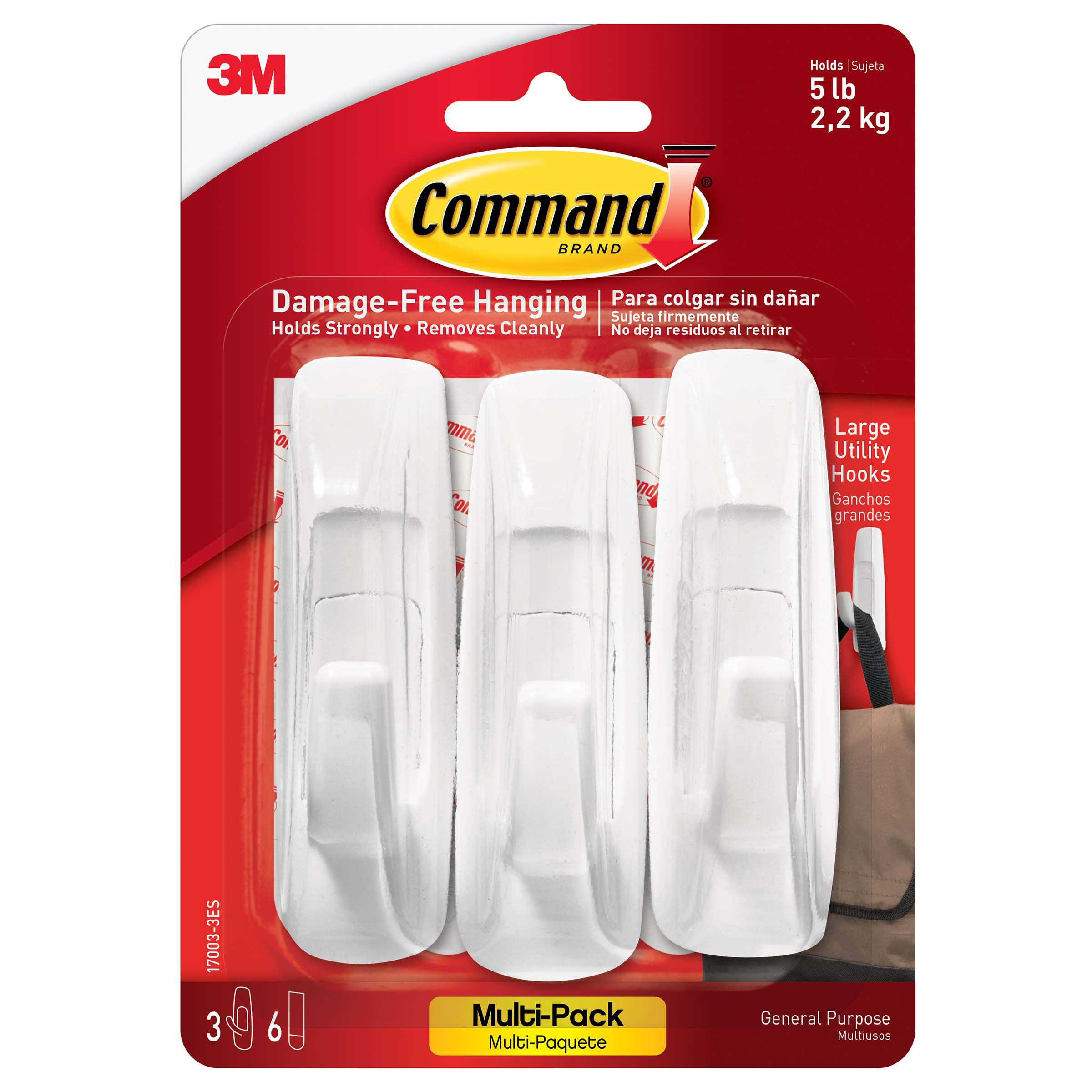 20c5a12791bbda69505993d3eaf6e22c2d5c3b7696cc0863d8094d37d92819a9.jpg Command Utility Hooks, General Purpose, Large - 3 hooks - Image 1