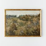 24" x 18" Landscape Study Framed Wall Canvas Antique Gold - Threshold Designed with Studio McGee