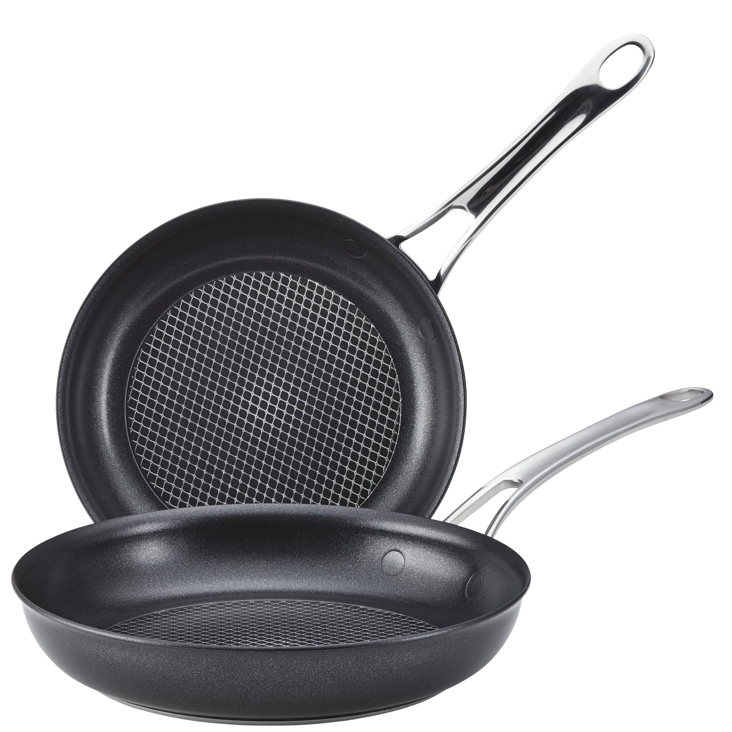 20d3be6c18a5c1b26f4111dbbee8a2b3eae2d2938e9835f60a03b7a5e0070fff.jpg Anolon x SearTech Aluminium Non-Stick Frying Pans Set of Two - Image 1