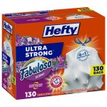 Hefty Ultra Strong Tall Kitchen Drawstring Bags, Fabuloso Scent, 13 Gallon - 130 bags