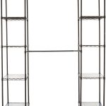 Amazon Basics Expandable Metal Hanging Storage Organizer Rack Wardrobe Bronze