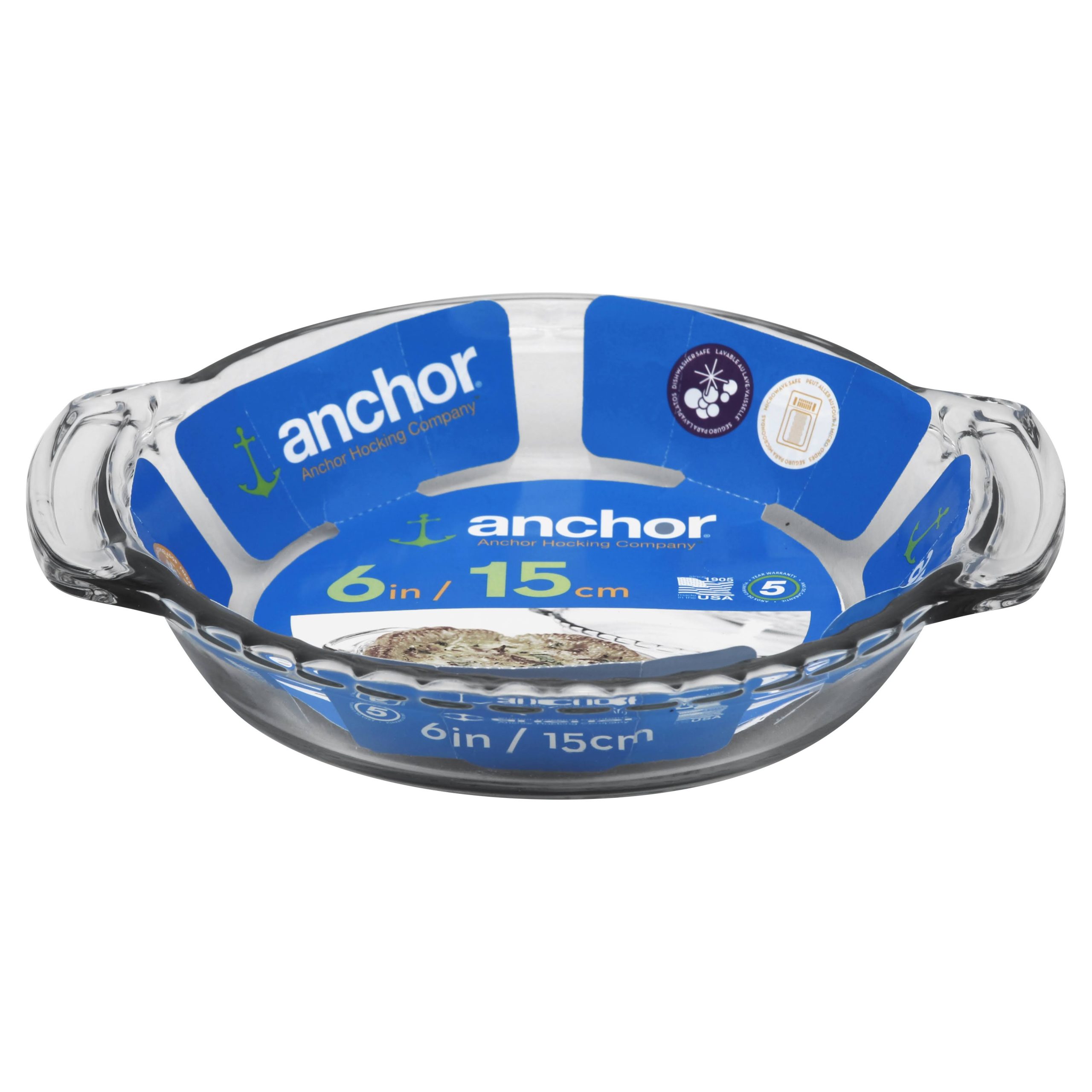 20fdb637cdf8785e3219f0eba3e311e1854ee90f3cf9fc573b0244f60918764c.jpg Anchor Hocking Glassware Mini Pie Plate 6�� - Image 1