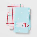 2pk Standard Christmas Pillowcase Set Animals and Plaid - Wondershop