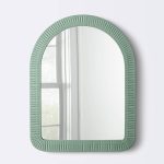 Arch Dot and Dash Resin Decorative Wall Mirror - Frosted Sage Green - Cloud Island