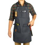 Waxed Canvas Heavy Duty Work Apron with Pockets - Deluxe Edition