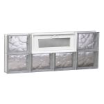 REDI2SET Wavy Glass 31-in x 11.5-in Frameless Replacement Glass Block Window in Clear | V3212DC