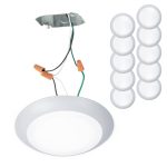 WAC Lighting Disc 6 in. 1-Light White LED Flush Mount (10-Pack)