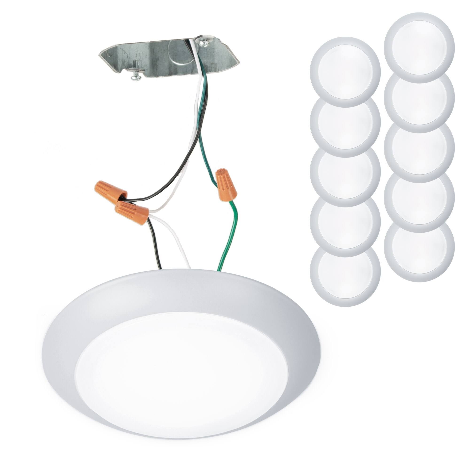 21d9922ded084e0a955050b57d865f560a6a614065ab8fcea1aa194750e43712.jpg WAC Lighting Disc 6 in. 1-Light White LED Flush Mount (10-Pack) - Image 1