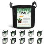 Adorma 20-Pack 7 Gallon Grow Bags Heavy Duty Aeration Fabric Pots with Handles 300g Thickened Nonwoven Pots for Plants/Vegetables/Flowers