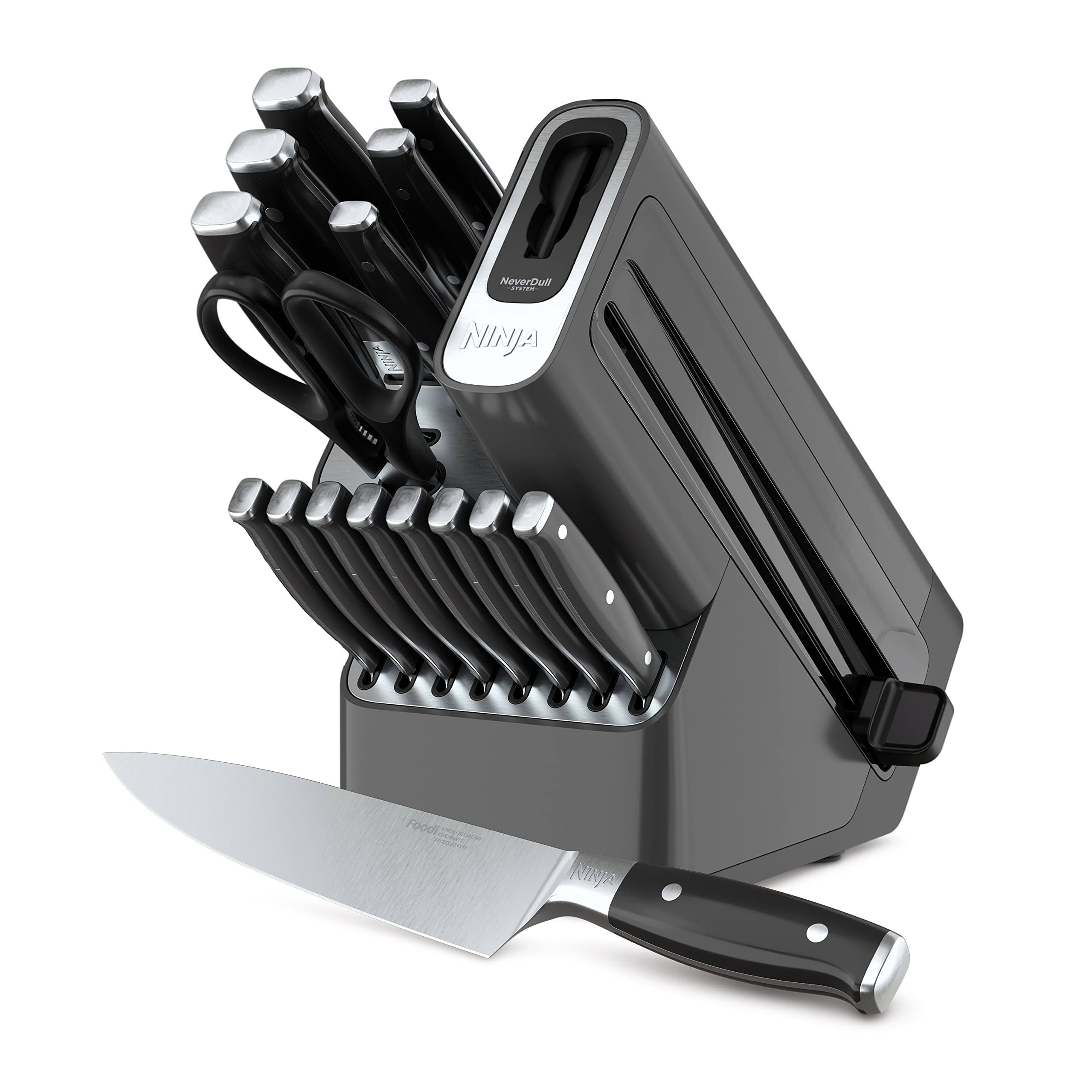 21dd13aaa5bb5f2e16cd55924c3180114cb3ea033c09529334f045c1ce7a8d63.jpg Ninja Foodi NeverDull Premium Knife System 17 Piece Set K32017 - Image 1