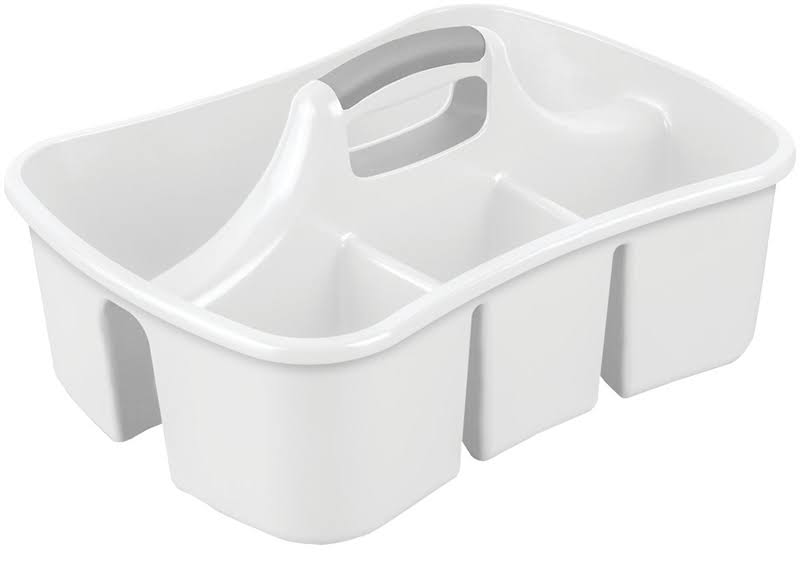21e55139ad1c8ee15003754d6cb682e70efaa9188df399c7696ee67039311430.jpg Sterilite Caddy, Ultra, White - Image 1