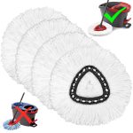 4 Pack Mop Replacement Heads Compatible with Spin Mop Microfiber Spin Mop Refills Easy Cleaning Mop Head Replacement