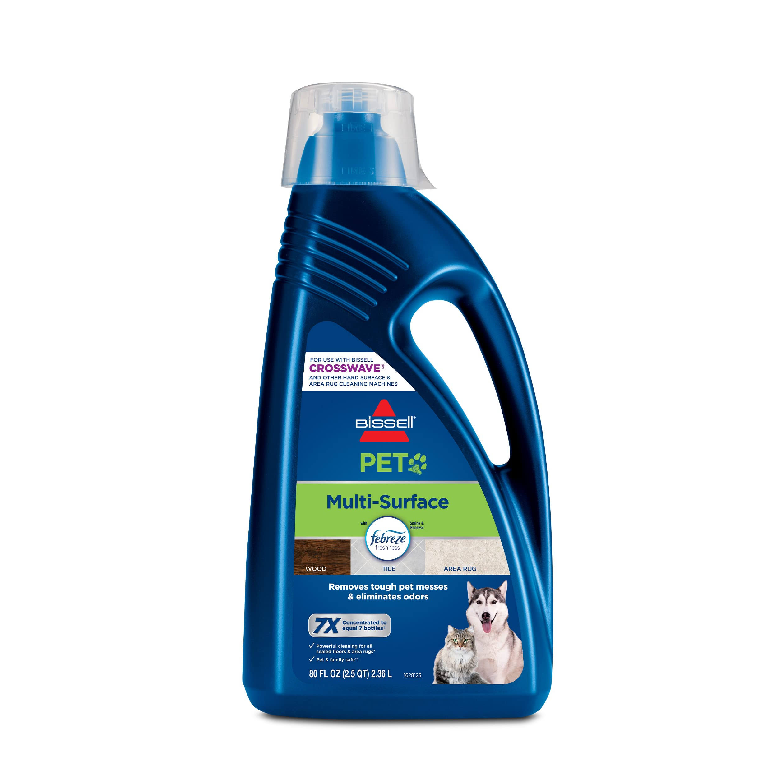 221d1eabe29890178bc1b8a08d2e72099ed667a620ab243affc9f499c2cd0c56.jpg BISSELL Multi-Surface Pet Floor Cleaning Formula for CrossWave & SpinWave Series - 80 oz - Image 1