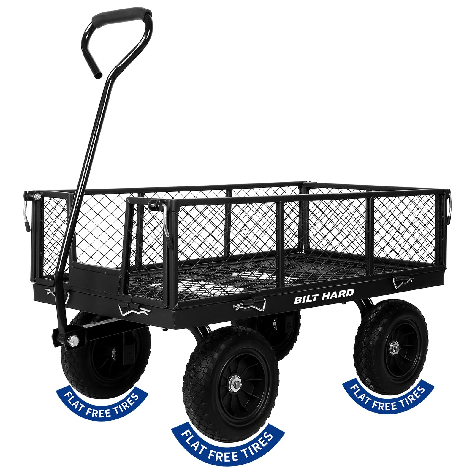 22403e9708ae6ef906bbc06c4269d0ba70e6e53e3cdcd1156947ccdd6def6a13.webp BILT HARD 880 lbs 10 Flat Free Tires Steel Garden Cart - Image 1