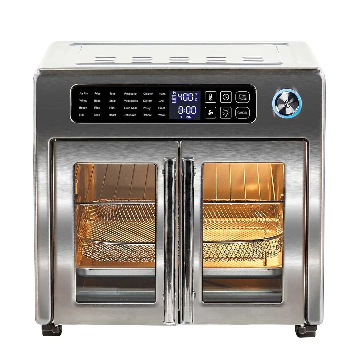 2254d61ab3c94dd1de5b8ccfd8b6093fb1283d247273c8ae4b67ee2df4c23699.webp Emeril Lagasse 26 QT Extra Large Air Fryer, Convection Toaster Oven with French Doors, Stainless Steel - Image 1