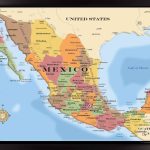 Map - Mexico Poster, Size: 14.725 inch x 22.375 inch