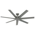 Hunter Downtown 60" Ceiling Fan in Matte Silver