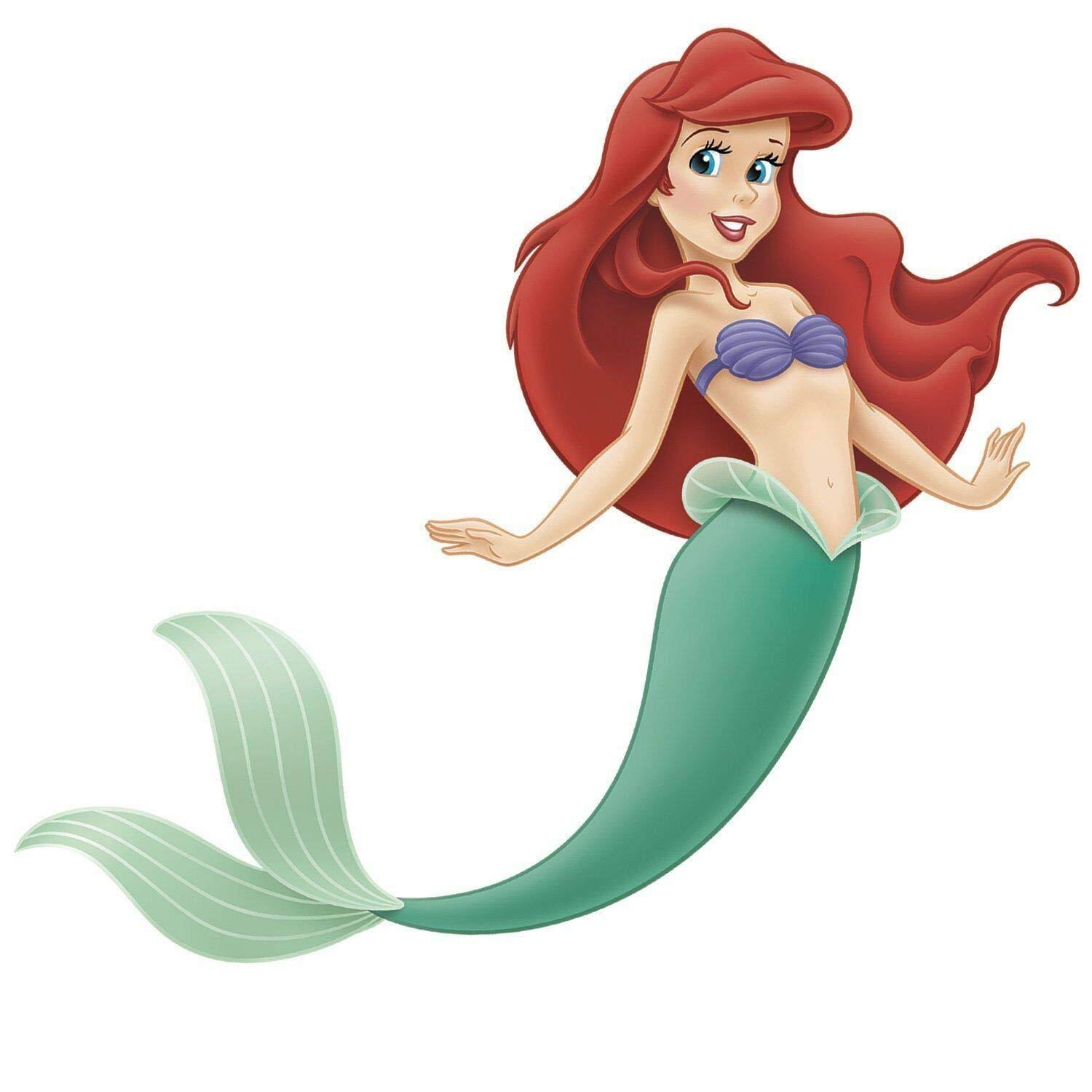 22cc54b203c7c4b2abad89700c7b06a9448a04d00f1ab8722ddd481566e677a8.jpg The Little Mermaid Ariel Giant & Sofia The First Princess Nursery Wall Decal Decor Sticker Party Decoration (The Little Mermaid) - Image 1