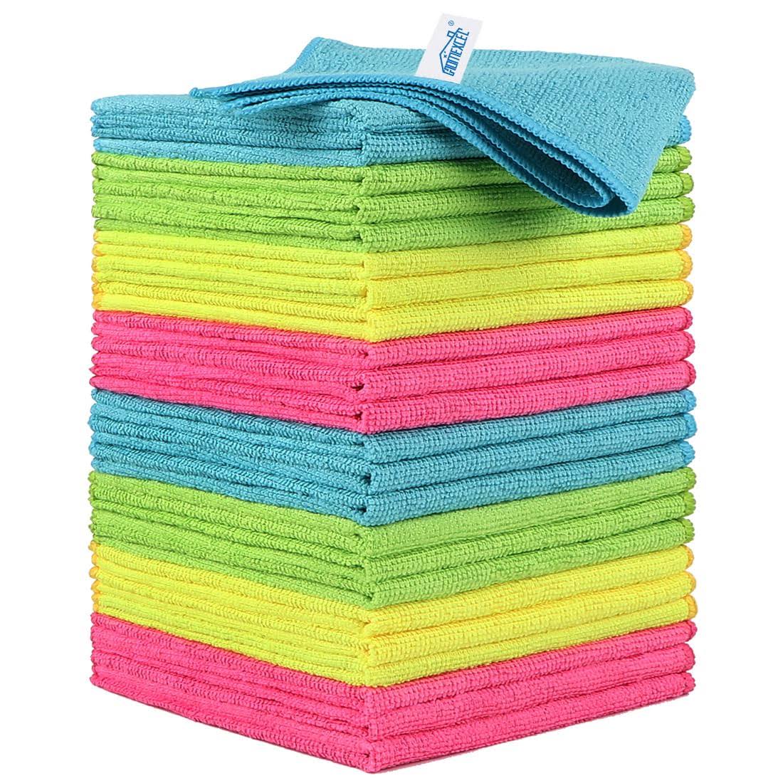 22e3201fa981306d4bd90176ded0179926c63d7262c77f2c248c4fa9ed35b027.jpg HOMEXCEL Microfiber Cleaning Cloths, 24 Pack Cleaning Towels for Kitchen, Lint Free, Scratch-Free, Highly Absorbent, and Reusable Cleaning Rags for - Image 1