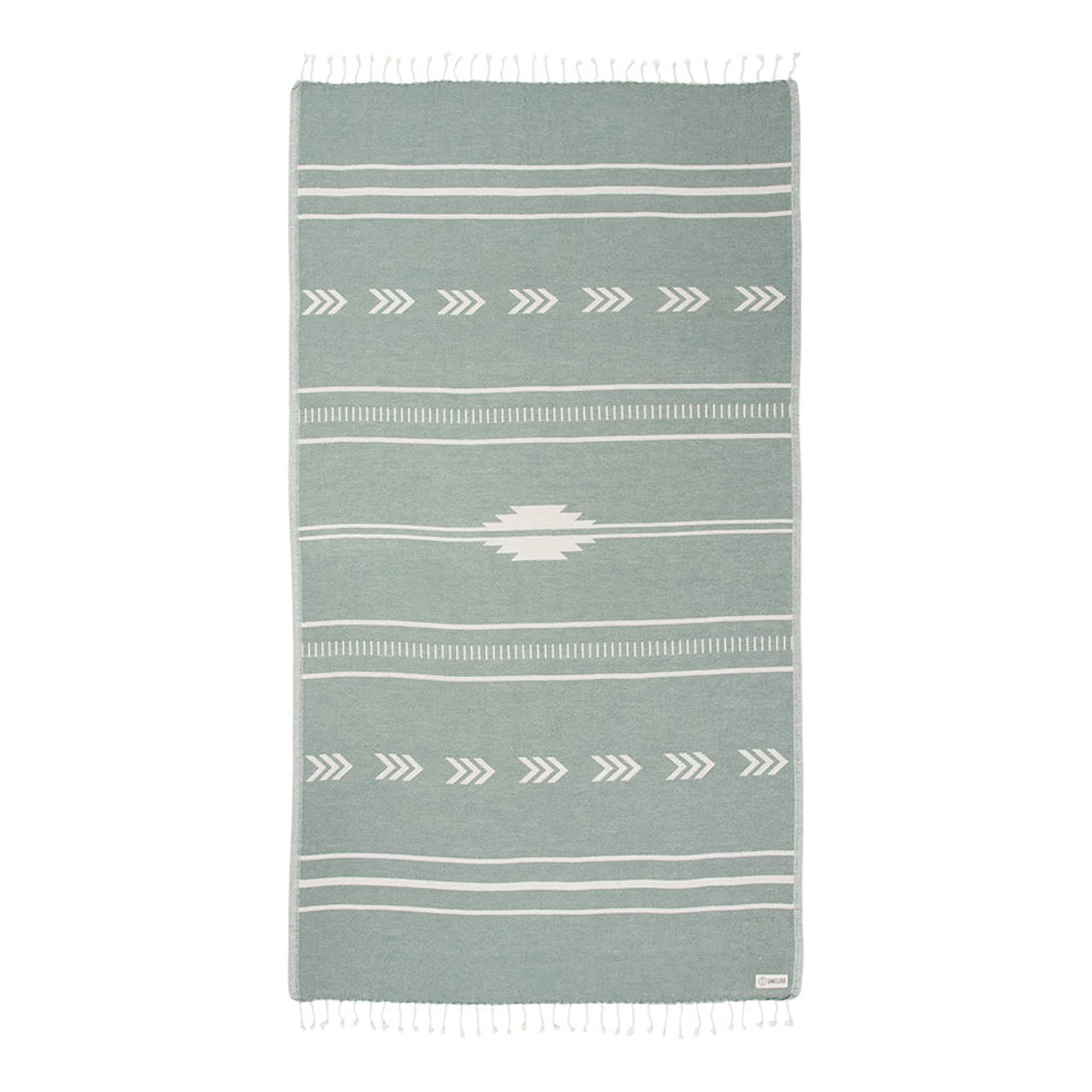 22edbde43f82d3fe61746d038dbb1b3e14c7c32b04da29d73fbbfc00d135d8a3.jpg Sand Cloud Santa Fe Green - Sand-Free, Sand Resistant, Fast-Drying Turkish Beach Towel - Image 1